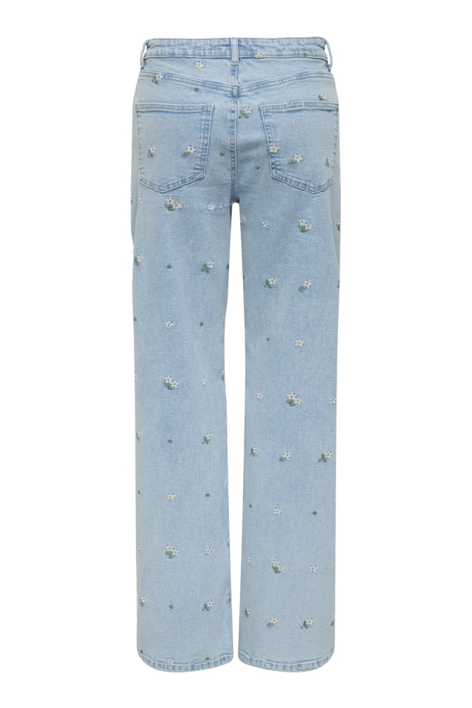 ONLJUICY HW WIDE EMB DNM AKM 15357587 LIGHT BLUE DENIM/EMB